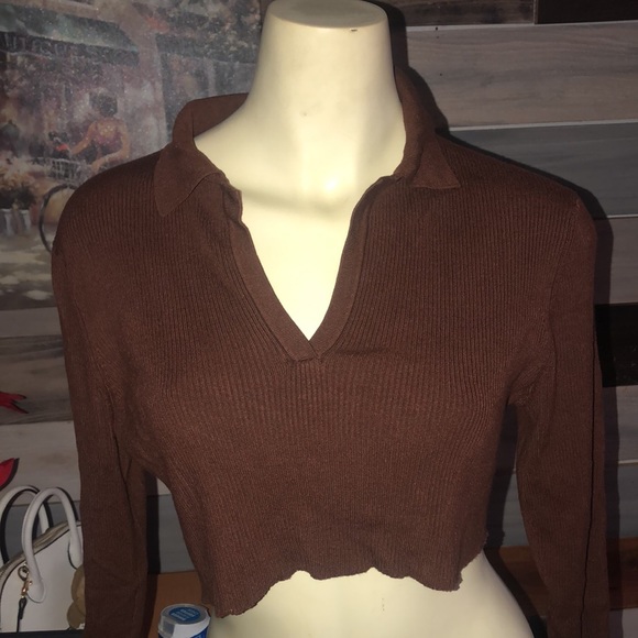 Cropped brown top - xlarge - Picture 2 of 5